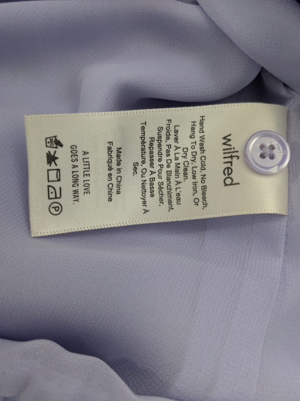 Wilfred Ninette Dress Lilac Lavender Ruffle Wrap Mini Dress XS Wedding Guest - Picture 7 of 9